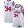 White Classic Don May Twill Basketball Jersey -76ers #34 May Twill Jerseys, FREE SHIPPING