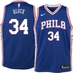 Blue John Block Twill Basketball Jersey -76ers #34 Block Twill Jerseys, FREE SHIPPING