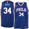 Blue John Block Twill Basketball Jersey -76ers #34 Block Twill Jerseys, FREE SHIPPING