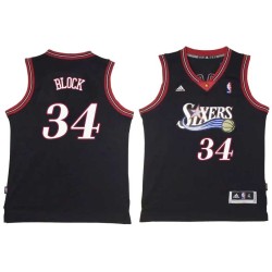 Black Throwback John Block Twill Basketball Jersey -76ers #34 Block Twill Jerseys, FREE SHIPPING