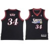 Black Throwback John Block Twill Basketball Jersey -76ers #34 Block Twill Jerseys, FREE SHIPPING