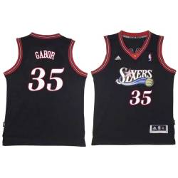 Black Throwback Bill Gabor Twill Basketball Jersey -76ers #35 Gabor Twill Jerseys, FREE SHIPPING