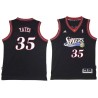 Black Throwback Barry Yates Twill Basketball Jersey -76ers #35 Yates Twill Jerseys, FREE SHIPPING