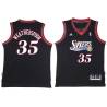 Black Throwback Clarence Weatherspoon Twill Basketball Jersey -76ers #35 Weatherspoon Twill Jerseys, FREE SHIPPING