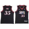 Black Throwback Henry Sims Twill Basketball Jersey -76ers #35 Sims Twill Jerseys, FREE SHIPPING