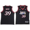 Black Throwback Jerami Grant Twill Basketball Jersey -76ers #39 Grant Twill Jerseys, FREE SHIPPING