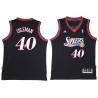 Black Throwback Ben Coleman Twill Basketball Jersey -76ers #40 Coleman Twill Jerseys, FREE SHIPPING