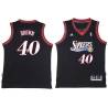 Black Throwback Mike Brown Twill Basketball Jersey -76ers #40 Brown Twill Jerseys, FREE SHIPPING