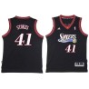 Black Throwback Greg Stokes Twill Basketball Jersey -76ers #41 Stokes Twill Jerseys, FREE SHIPPING