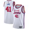 White Classic Antonio Lang Twill Basketball Jersey -76ers #41 Lang Twill Jerseys, FREE SHIPPING