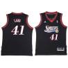 Black Throwback Antonio Lang Twill Basketball Jersey -76ers #41 Lang Twill Jerseys, FREE SHIPPING