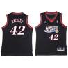 Black Throwback Luther Rackley Twill Basketball Jersey -76ers #42 Rackley Twill Jerseys, FREE SHIPPING