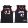 Black Throwback Harvey Catchings Twill Basketball Jersey -76ers #42 Catchings Twill Jerseys, FREE SHIPPING