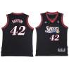 Black Throwback Mike Bantom Twill Basketball Jersey -76ers #42 Bantom Twill Jerseys, FREE SHIPPING