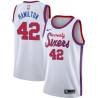 White Classic Zendon Hamilton Twill Basketball Jersey -76ers #42 Hamilton Twill Jerseys, FREE SHIPPING
