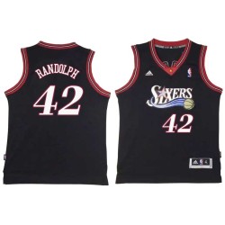 Black Throwback Shavlik Randolph Twill Basketball Jersey -76ers #42 Randolph Twill Jerseys, FREE SHIPPING