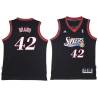 Black Throwback Elton Brand Twill Basketball Jersey -76ers #42 Brand Twill Jerseys, FREE SHIPPING