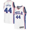 Ralph Simpson Twill Basketball Jersey -76ers #44 Simpson Twill Jerseys, FREE SHIPPING