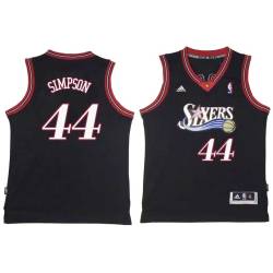 Black Throwback Ralph Simpson Twill Basketball Jersey -76ers #44 Simpson Twill Jerseys, FREE SHIPPING