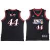 Black Throwback Monti Davis Twill Basketball Jersey -76ers #44 Davis Twill Jerseys, FREE SHIPPING