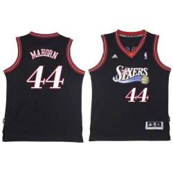 Black Throwback Rick Mahorn Twill Basketball Jersey -76ers #44 Mahorn Twill Jerseys, FREE SHIPPING