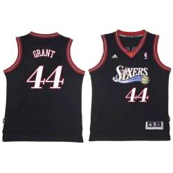 Black Throwback Harvey Grant Twill Basketball Jersey -76ers #44 Grant Twill Jerseys, FREE SHIPPING