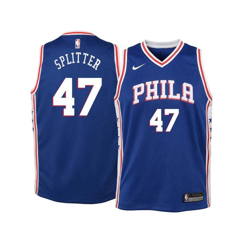 Blue Tiago Splitter Twill Basketball Jersey -76ers #47 Splitter Twill Jerseys, FREE SHIPPING