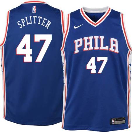 Blue Tiago Splitter Twill Basketball Jersey -76ers #47 Splitter Twill Jerseys, FREE SHIPPING