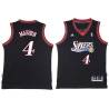 Black Throwback Rick Mahorn Twill Basketball Jersey -76ers #4 Mahorn Twill Jerseys, FREE SHIPPING