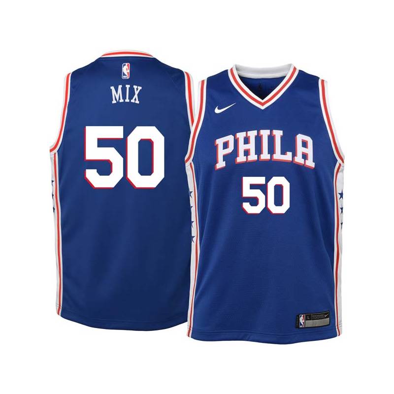 Blue Steve Mix Twill Basketball Jersey -76ers #50 Mix Twill Jerseys, FREE SHIPPING