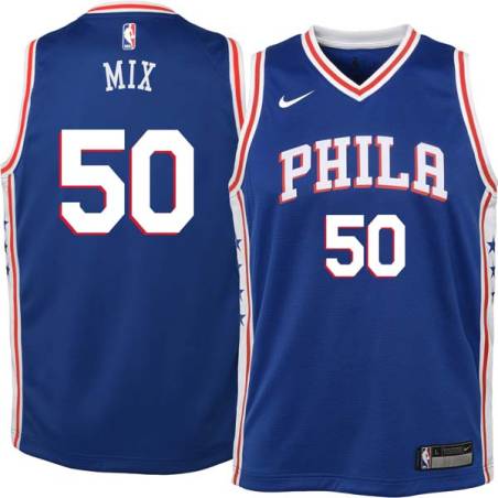 Blue Steve Mix Twill Basketball Jersey -76ers #50 Mix Twill Jerseys, FREE SHIPPING