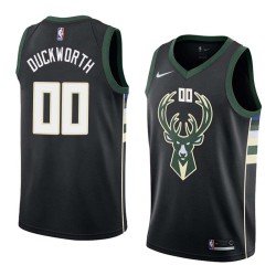 Black2 Kevin Duckworth Bucks #00 Twill Basketball Jersey FREE SHIPPING