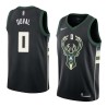 Black2 Trevon Duval Bucks #0 Twill Basketball Jersey FREE SHIPPING