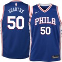 Mark Bradtke Twill Basketball Jersey -76ers #50 Bradtke Twill Jerseys, FREE SHIPPING