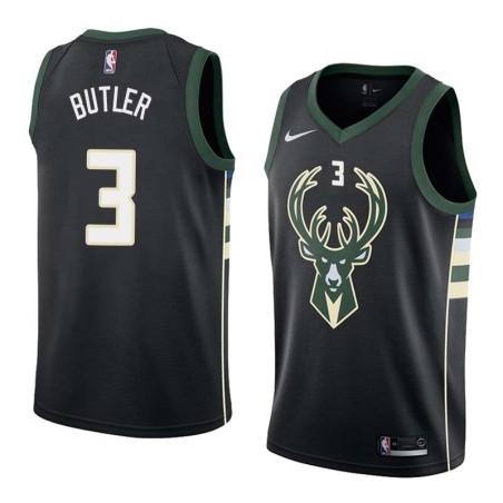 Black2 Caron Butler Bucks #3 Twill Basketball Jersey FREE SHIPPING