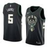 Black2 Rich Laurel Bucks #5 Twill Basketball Jersey FREE SHIPPING