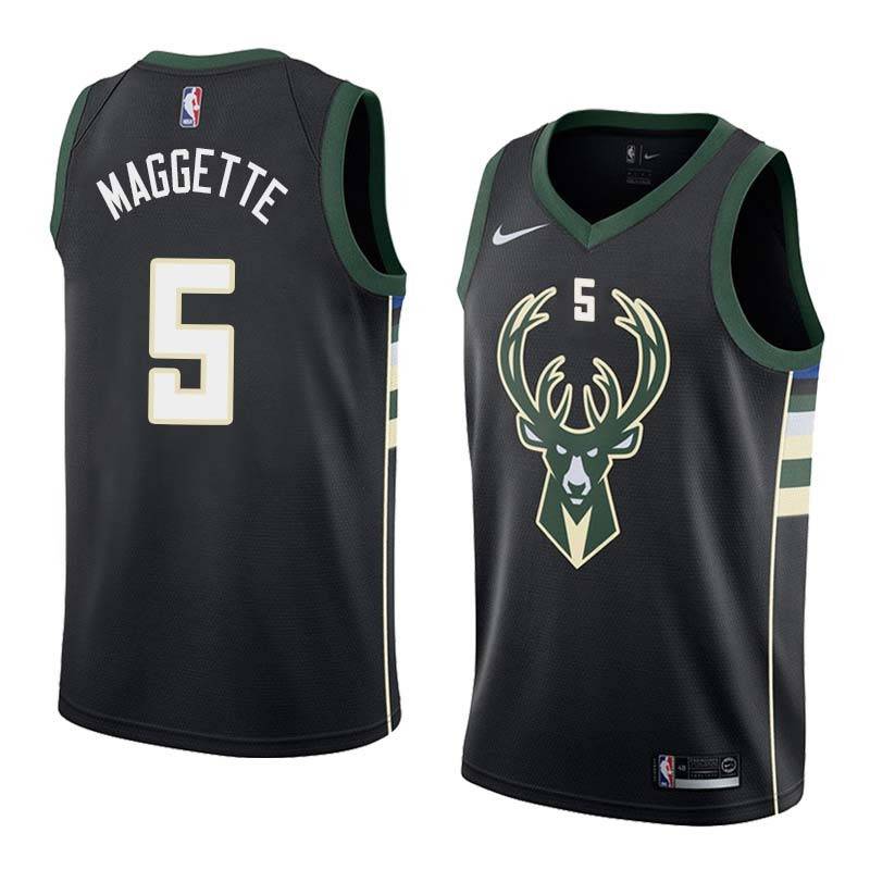 Black2 Corey Maggette Bucks #5 Twill Basketball Jersey FREE SHIPPING