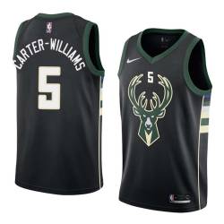 Black2 Michael Carter-Williams Bucks #5 Twill Basketball Jersey FREE SHIPPING