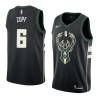 Black2 Bill Zopf Bucks #6 Twill Basketball Jersey FREE SHIPPING