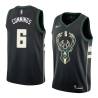 Black2 Pat Cummings Bucks #6 Twill Basketball Jersey FREE SHIPPING