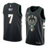 Black2 Scott May Bucks #7 Twill Basketball Jersey FREE SHIPPING