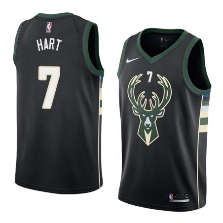 Black2 Jason Hart Bucks #7 Twill Basketball Jersey FREE SHIPPING