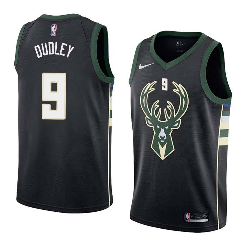 Black2 Jared Dudley Bucks #9 Twill Basketball Jersey FREE SHIPPING