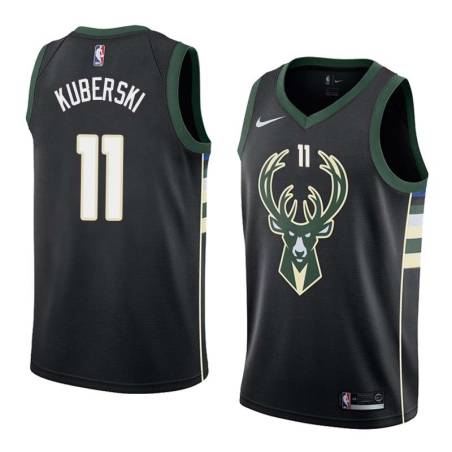 Black2 Steve Kuberski Bucks #11 Twill Basketball Jersey FREE SHIPPING