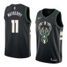 Black2 Lee Mayberry Bucks #11 Twill Basketball Jersey FREE SHIPPING