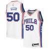 Lavoy Allen Twill Basketball Jersey -76ers #50 Allen Twill Jerseys, FREE SHIPPING