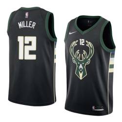 Black2 Jay Miller Bucks #12 Twill Basketball Jersey FREE SHIPPING