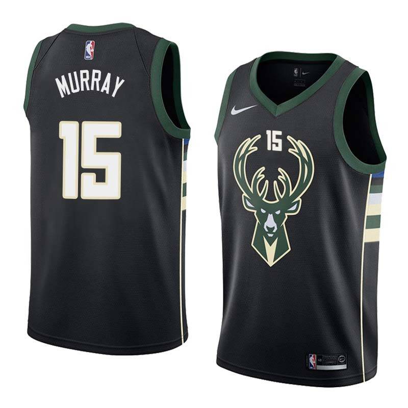 Black2 Ronald Murray Bucks #15 Twill Basketball Jersey FREE SHIPPING