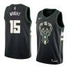 Black2 Chris Wright Bucks #15 Twill Basketball Jersey FREE SHIPPING