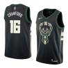 Black2 Freddie Crawford Bucks #16 Twill Basketball Jersey FREE SHIPPING